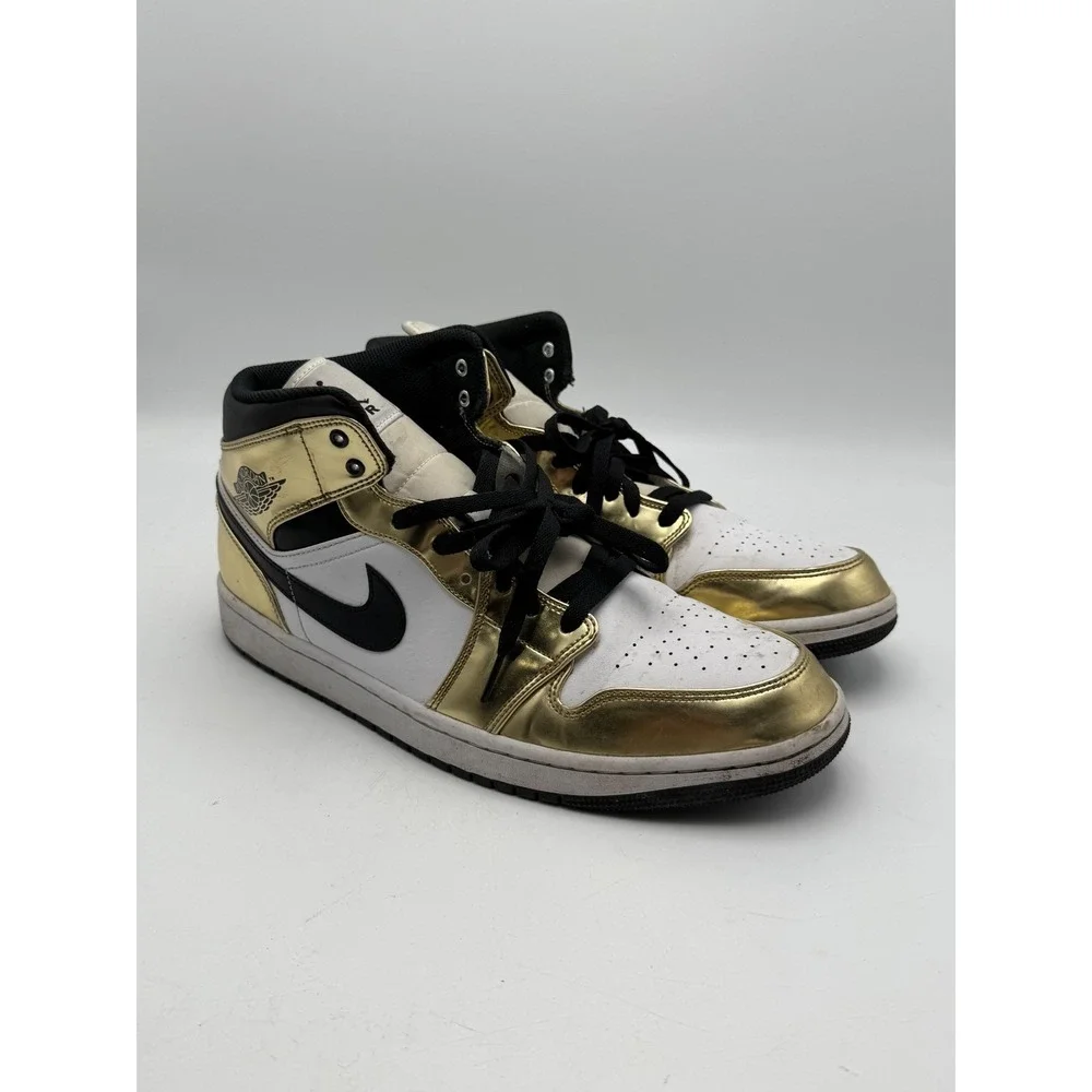 Jordan Air Jordan 1 Mid Metallic Gold DC1419-700 Mens Size 13 No Box